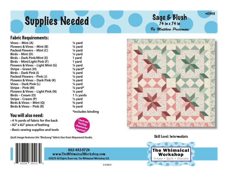 Sage & Blush Quilt Pattern