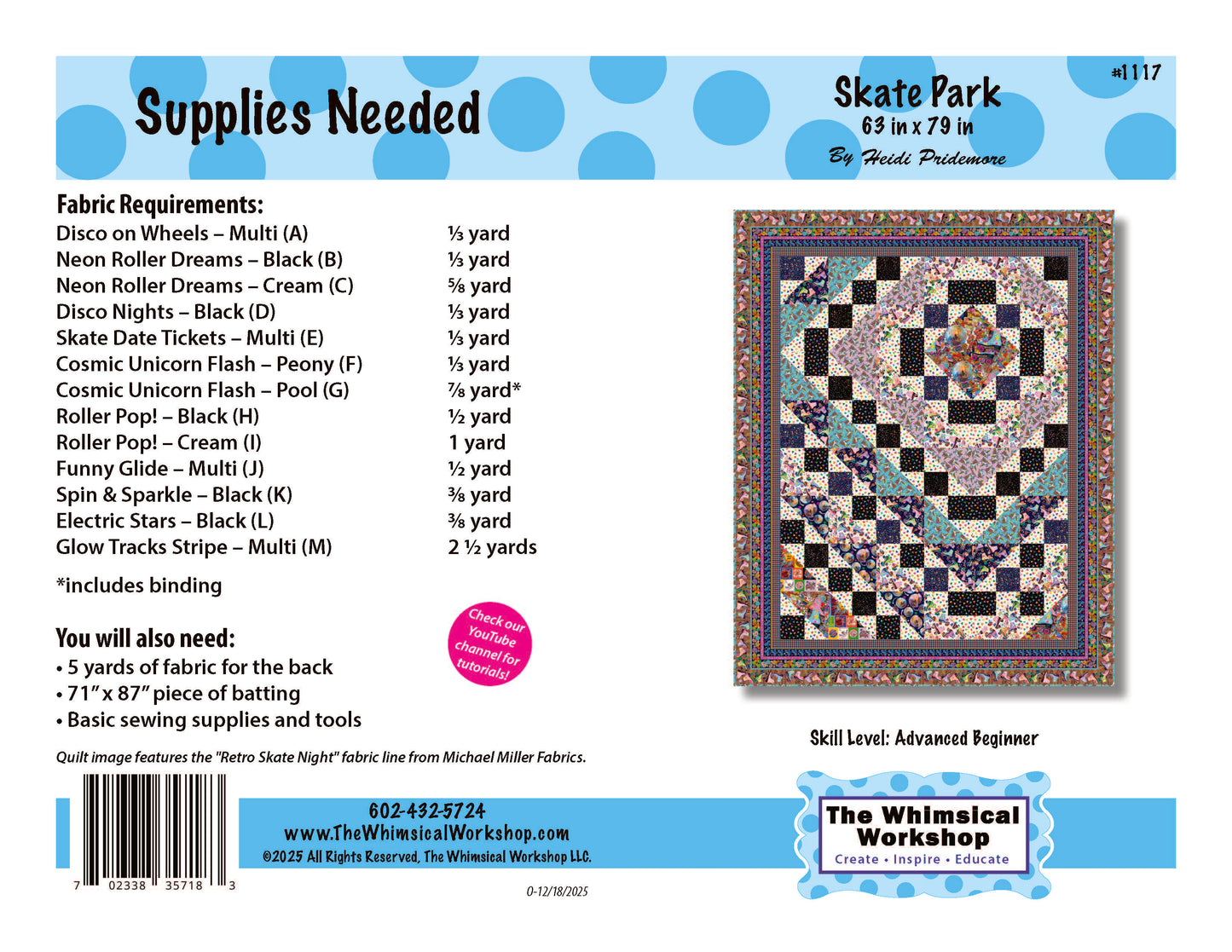 Skate Park Quilt Pattern