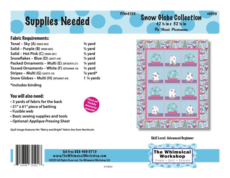 Snow Globe Collection Quilt Pattern