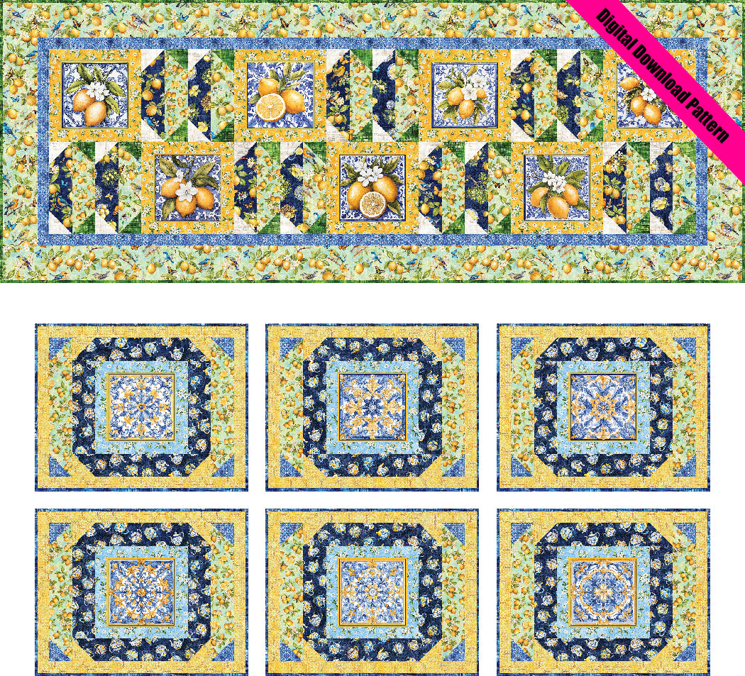 Splash of Lemon Table Set Quilt Pattern