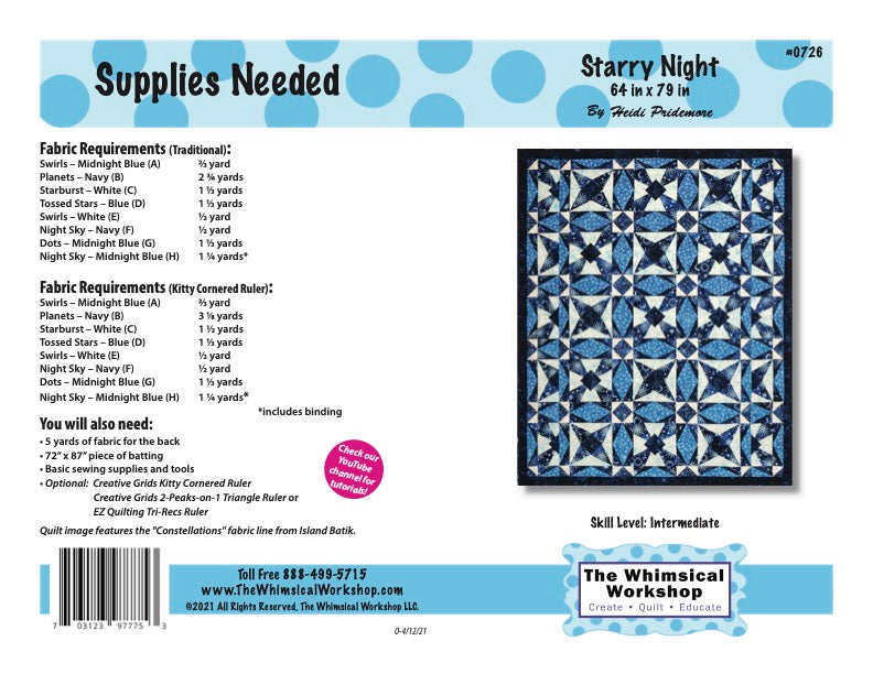 Starry Night Quilt Pattern