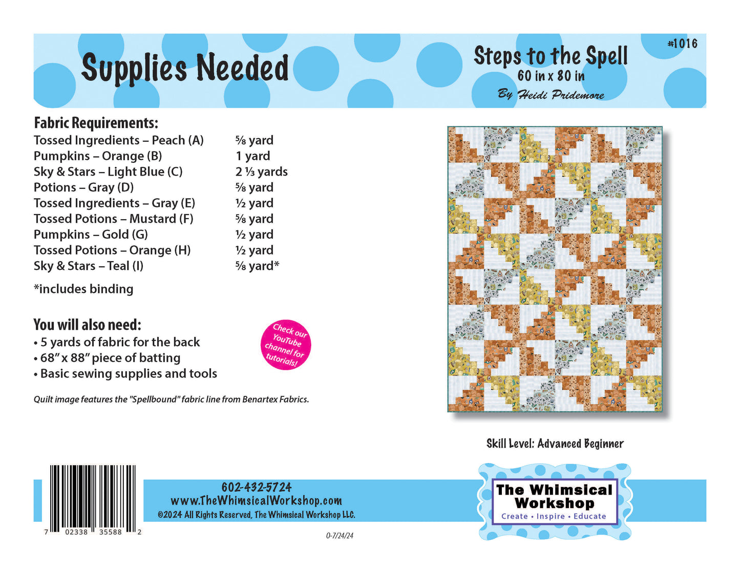 Steps to the Spell Quilt Pattern