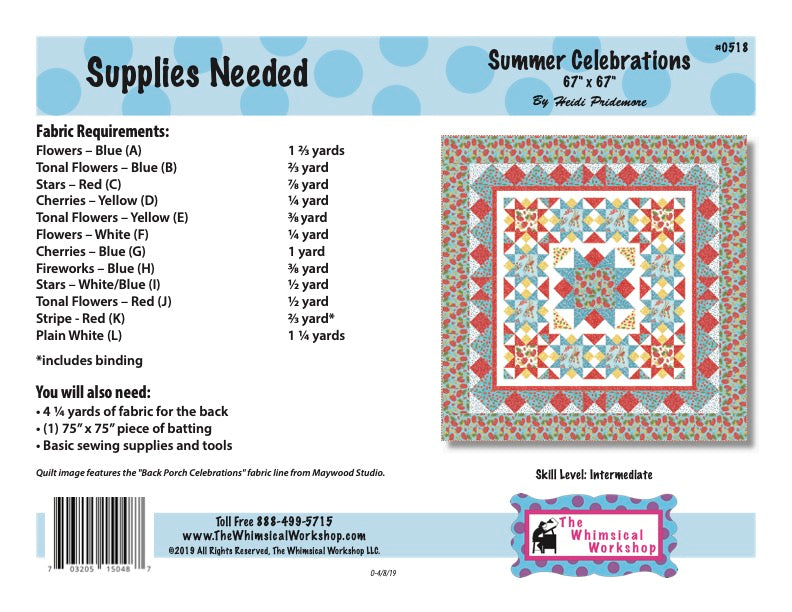 Summer Celebrations Quilt Pattern