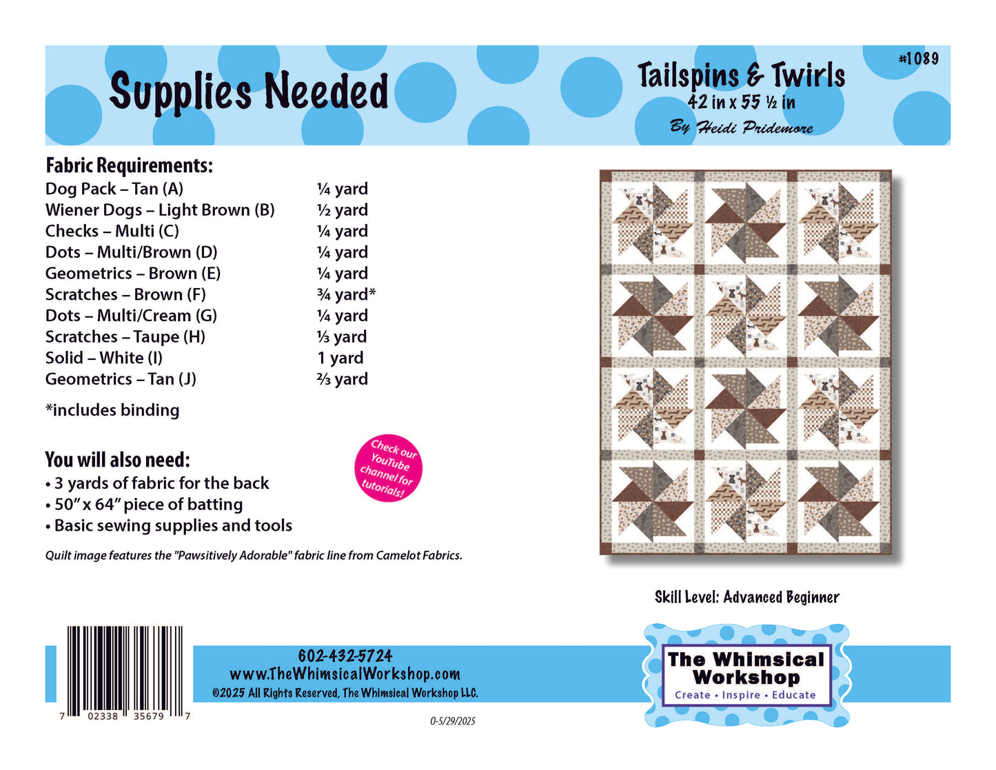Tailspins & Twirls quilt pattern