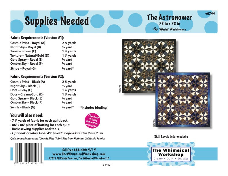 The Astronomer Quilt Pattern