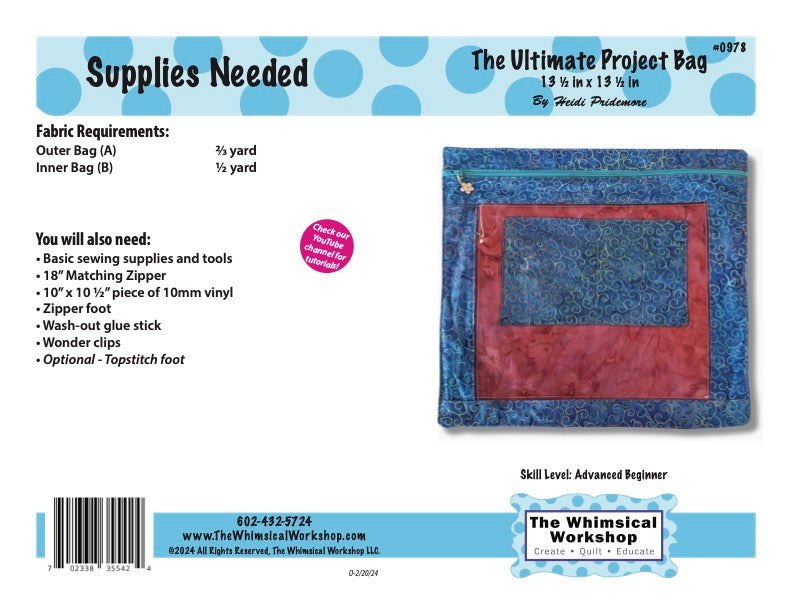 The Ultimate Project Bag Quilt Pattern