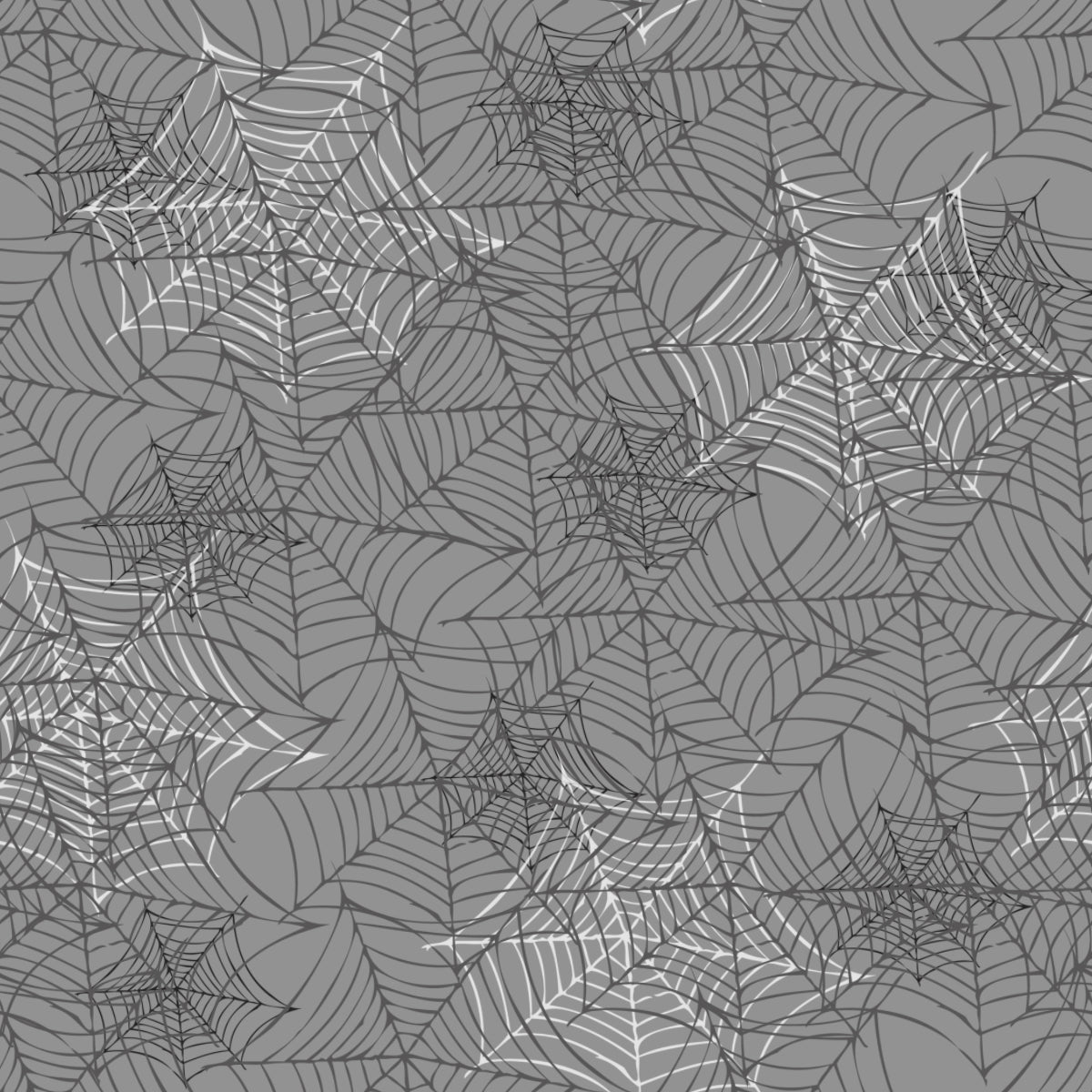 Booooville Spider Web - Gray | Fabric by the Yard