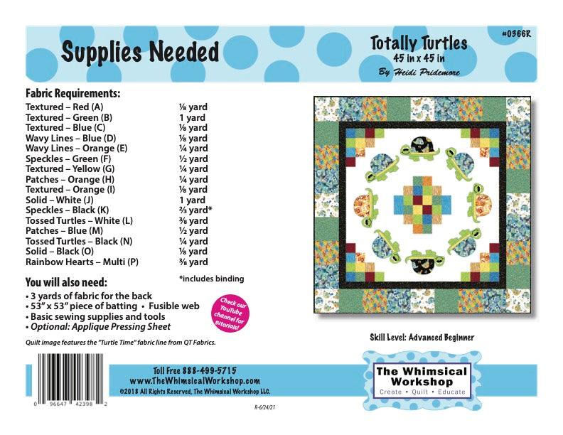 Totally Turtles Quilt Pattern