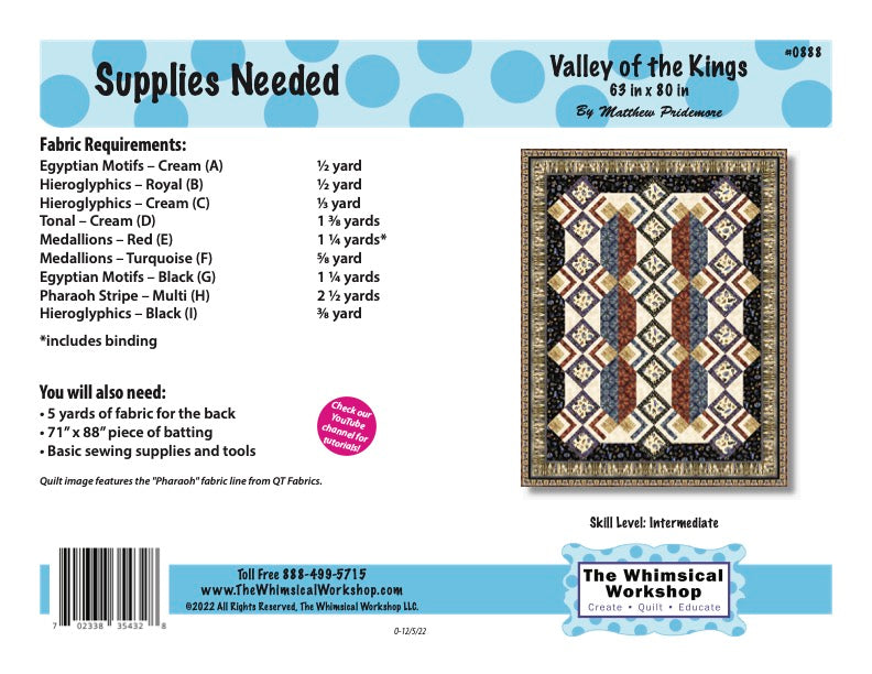 Valley of the Kings Quilt Pattern