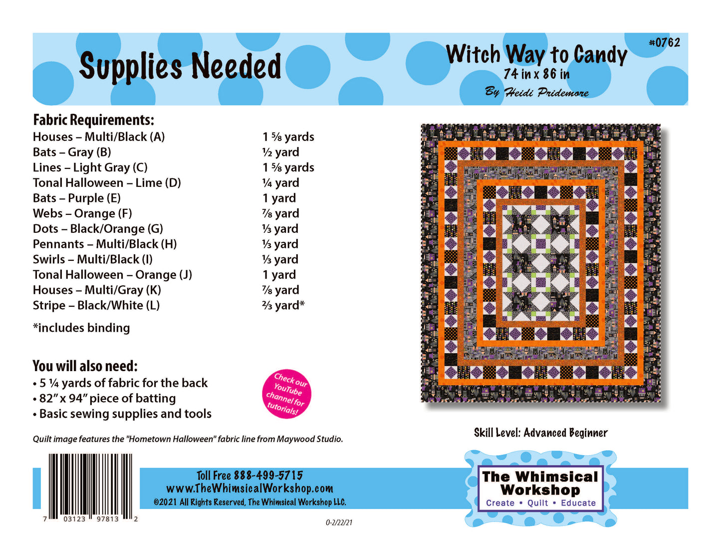 Witch Way to Candy Quilt Pattern