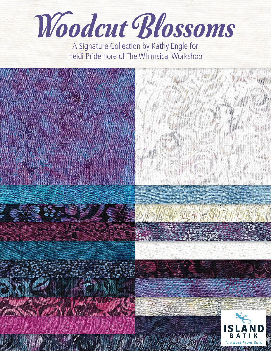 Woodcut Blossoms - Fat Quarter Bundle