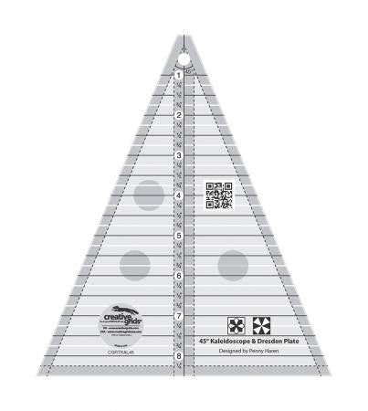 Creative Grids 45-degree Kaleidoscope & Dresden Plate Ruler