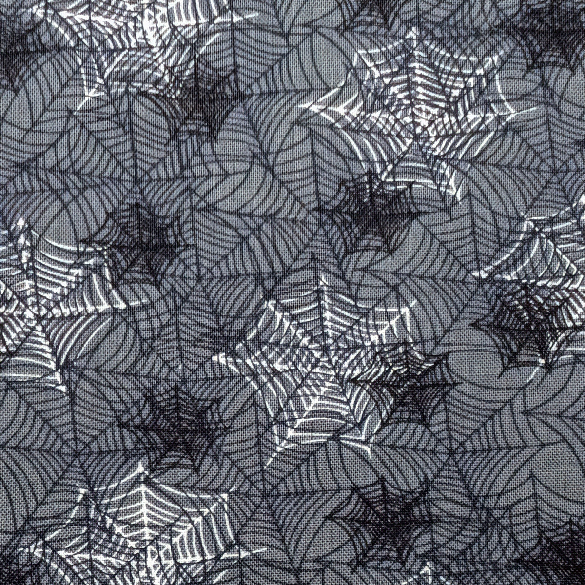 Spider Webs Charcoal Cotton Fabric | Benartex