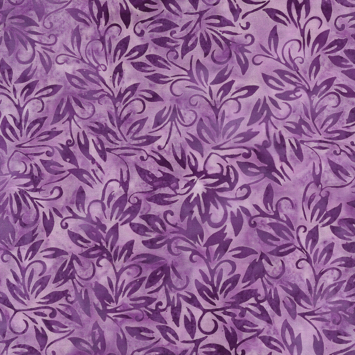 Scroll Vines Light Purple Batik Fabric | Island Batik
