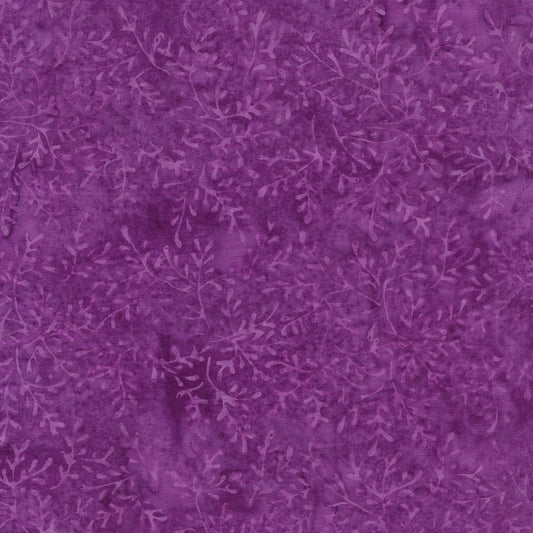 Packed Vines Raspberry Batik Fabric | Island Batik