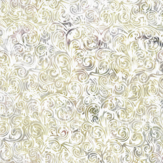 Woodcut Blossoms - Scrolls - Milk