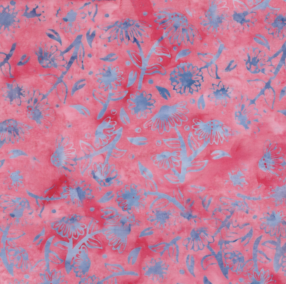 Tossed Daisies Pink Batik Fabric | Island Batik