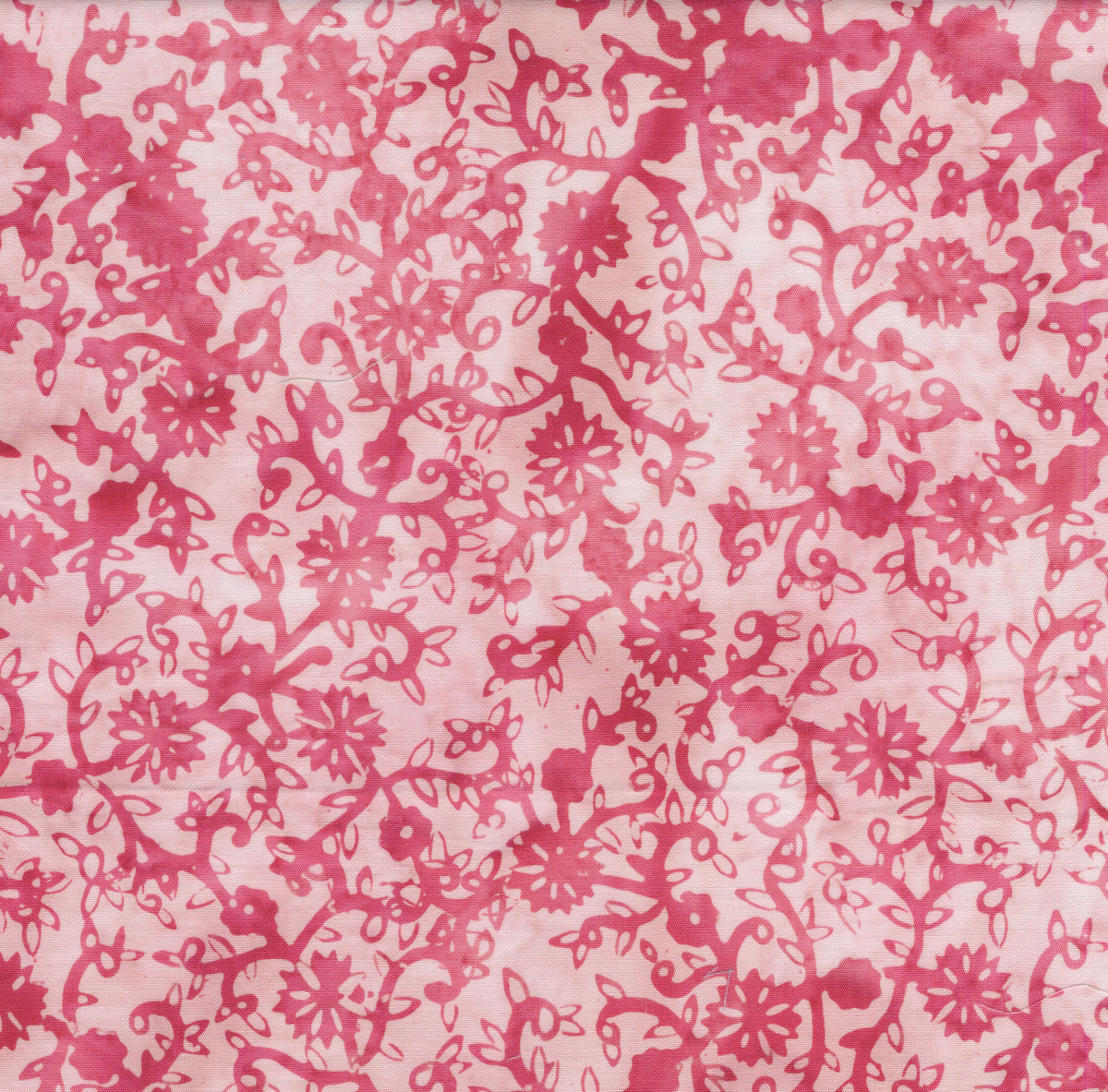 Daisy Swirl Pink Batik Fabric | Island Batik