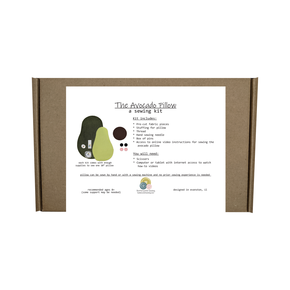 Avocado Felt Pillow Sewing Kit
