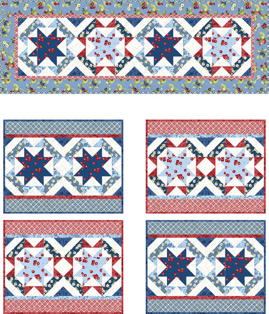 Berry Starburst Table Set Pattern