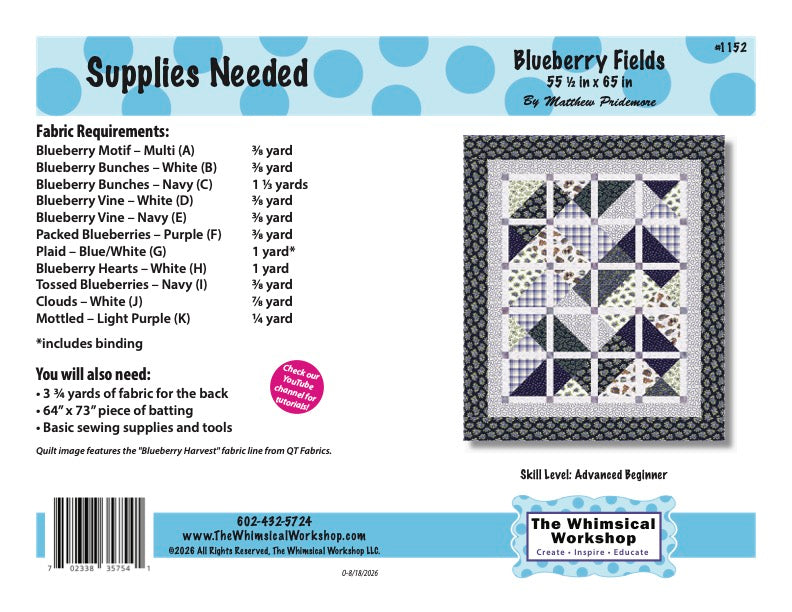 Blueberry Fields Quilt Pattern