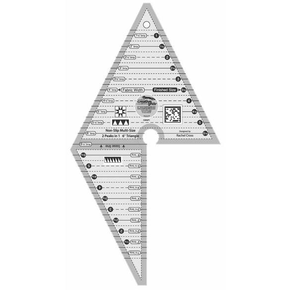 Creative Grids 2 Peaks in 1 Triangle Ruler Quilt Tool