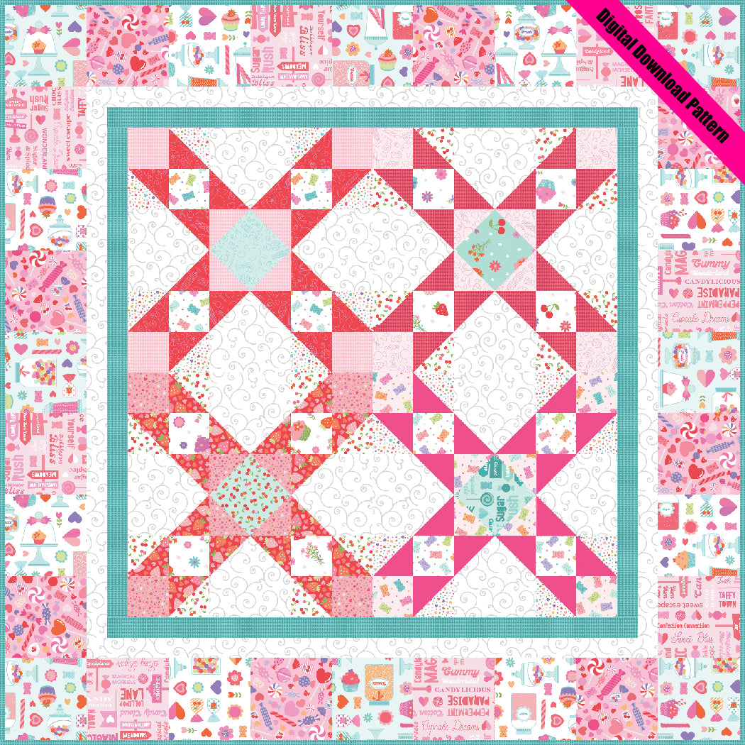 Candy Store Quilt Pattern Candy Stars Quilt Pattern by Heidi Pridemore | Sweet Shoppe Pastel Baby ...