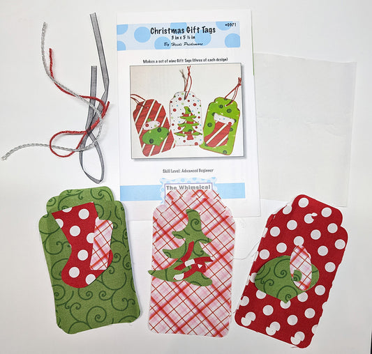 Christmas Gift Tags - Fabric Kit (No Thread)