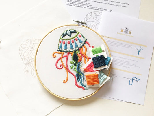 Jelly Fish - Hand Embroidery Kit