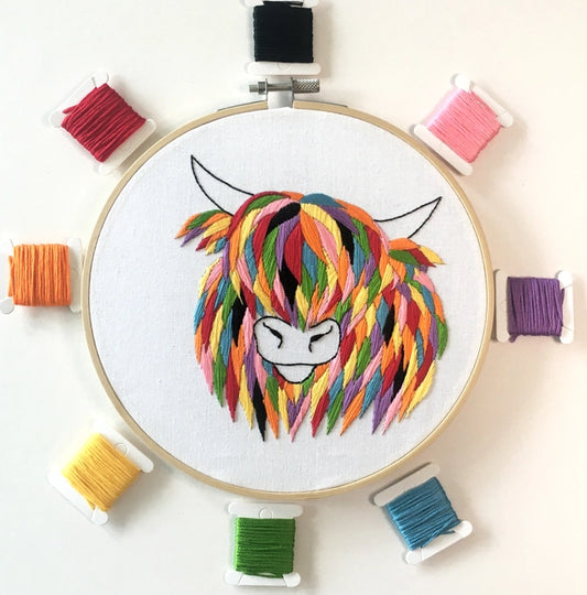Highland Cow - Hand Embroidery Kit