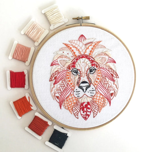 Lion - Hand Embroidery Kit