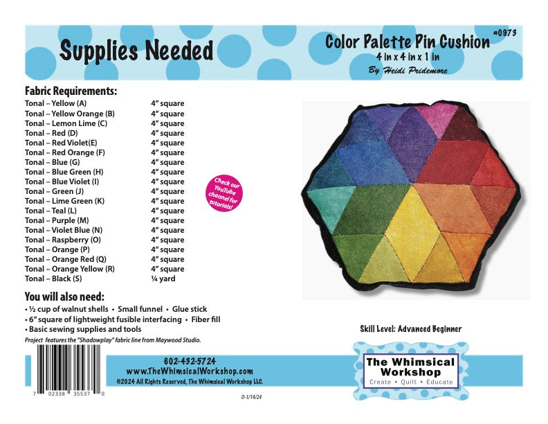 Color Palette Pin Cushion - Pattern