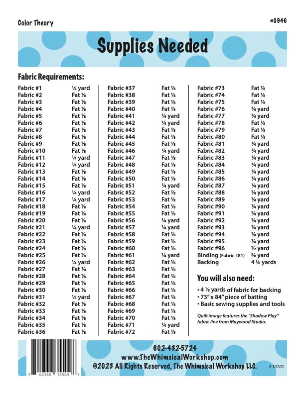 Color Theory Quilt Pattern