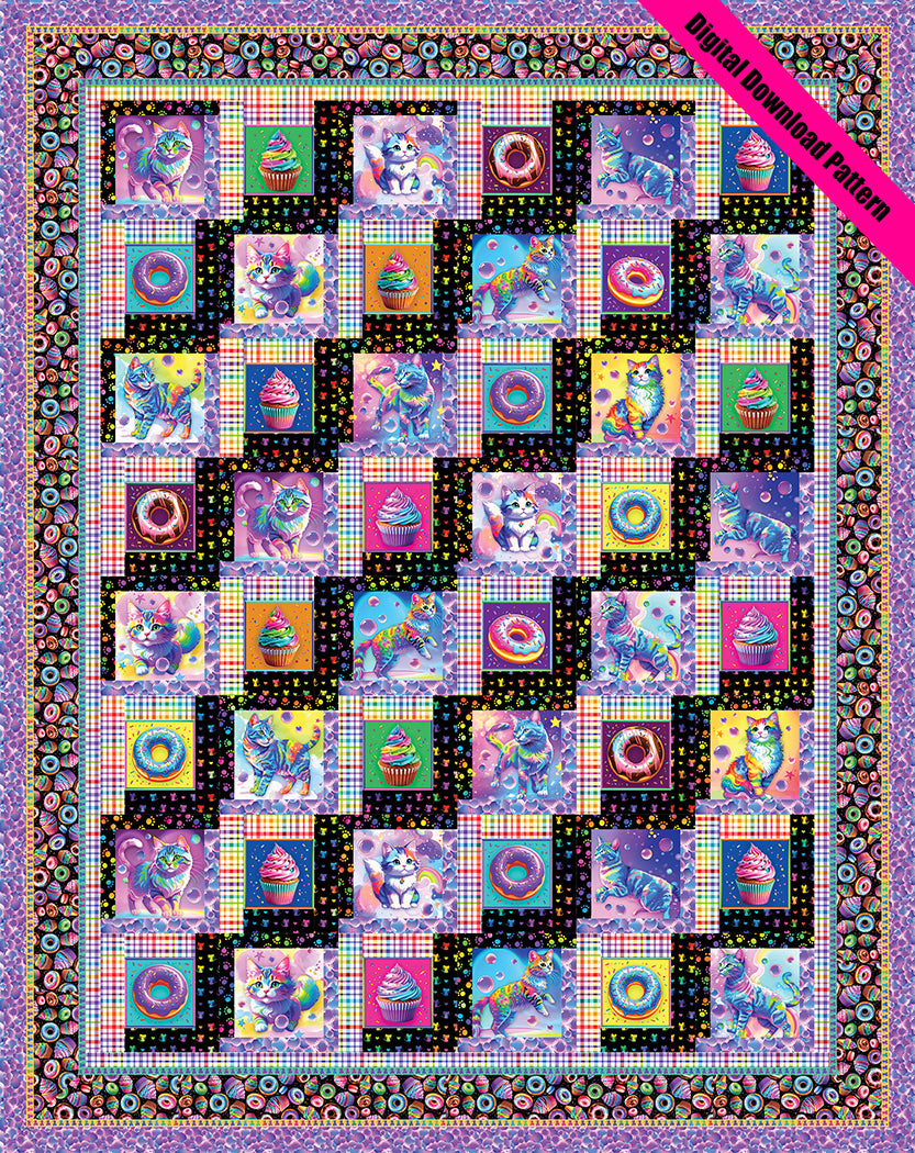 Cupcakes & Kitties Quilt Pattern