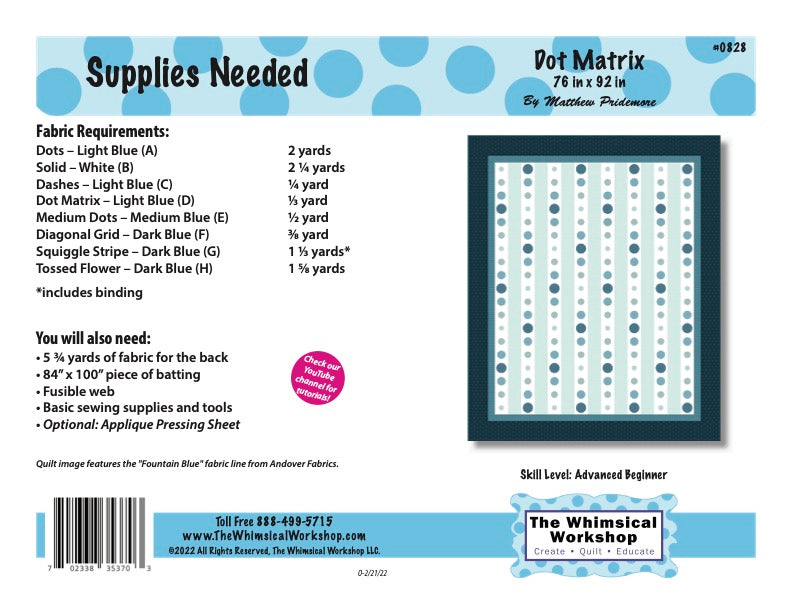 Dot Matrix Quilt Pattern
