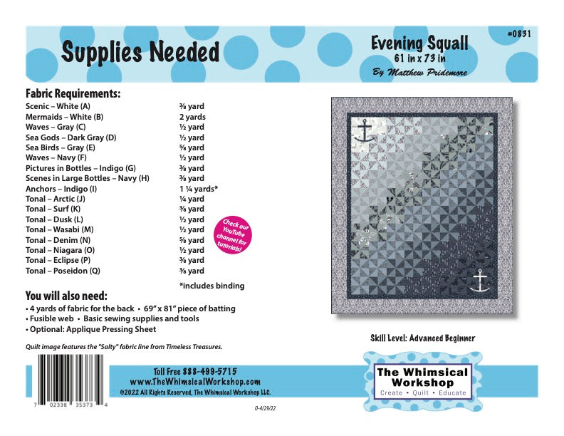 Evening Squall Quilt Pattern