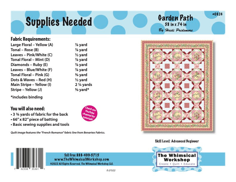 Garden Path Quilt Pattern