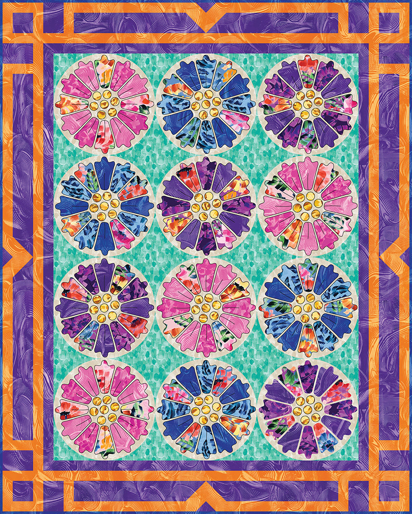 Gilded Petals Quilt Pattern