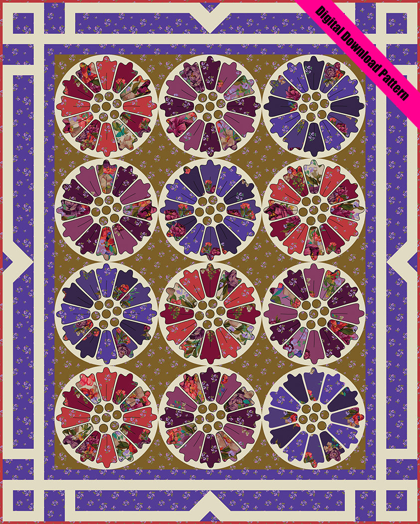 Gilded Petals Quilt Pattern