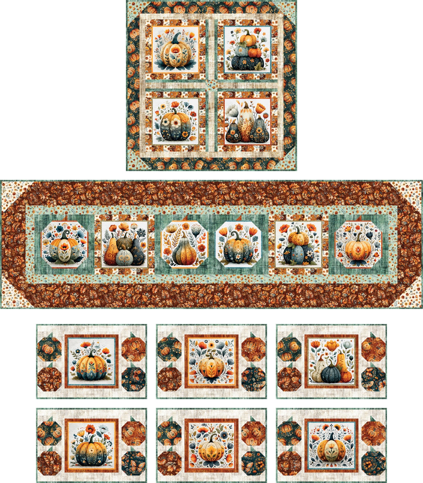 Gourds of Fun Table Set Pattern