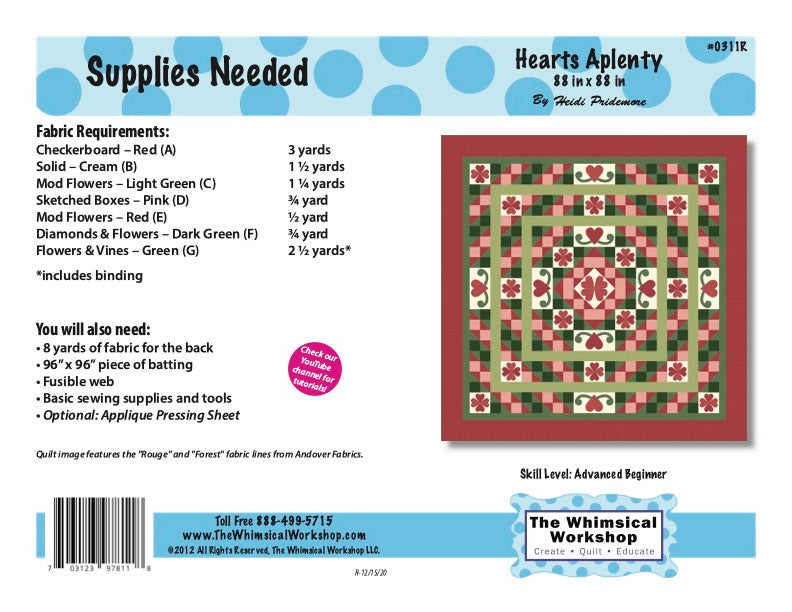 Hearts Aplenty Quilt Pattern