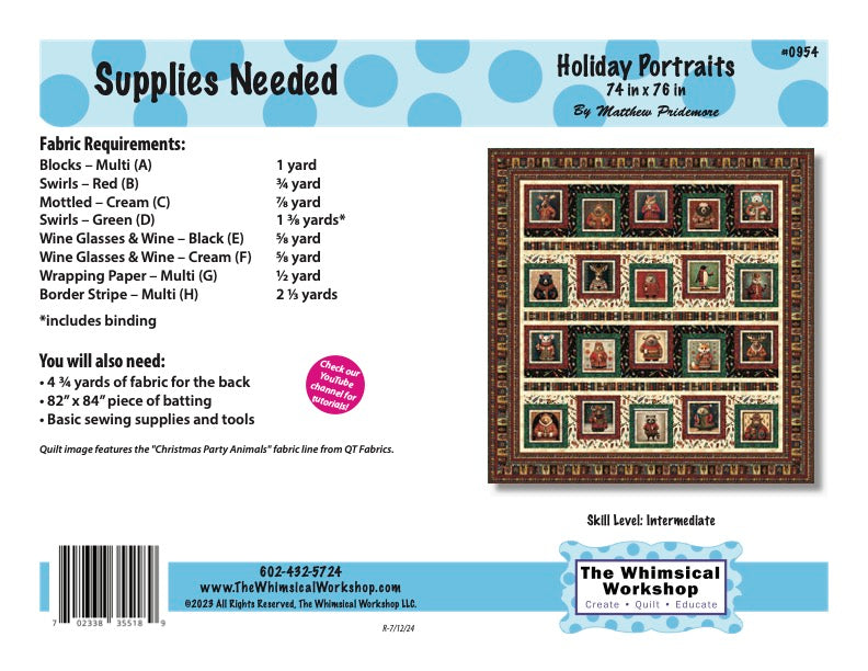 Holiday Portraits Quilt Pattern