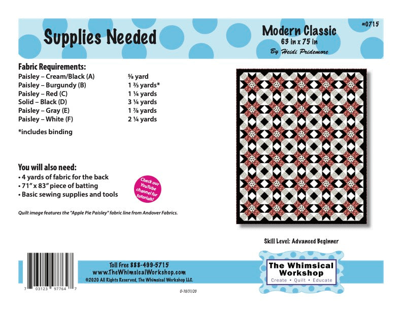 Modern Classic Quilt Pattern