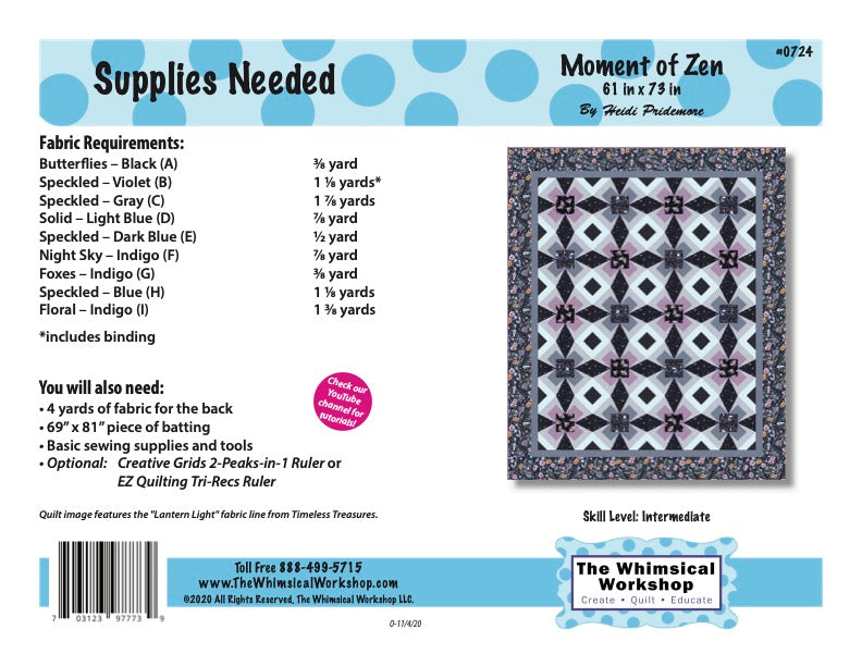 Moments of Zen Quilt Pattern