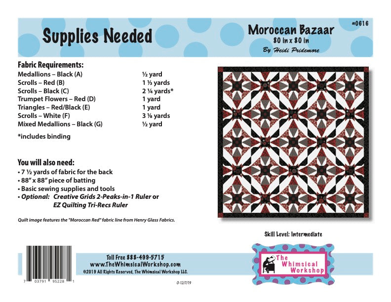 Moroccan Bazaar Quilt Pattern