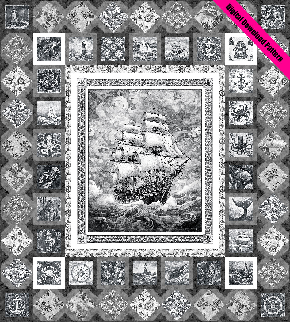 Nautical Dreams Pieced Quilt Pattern