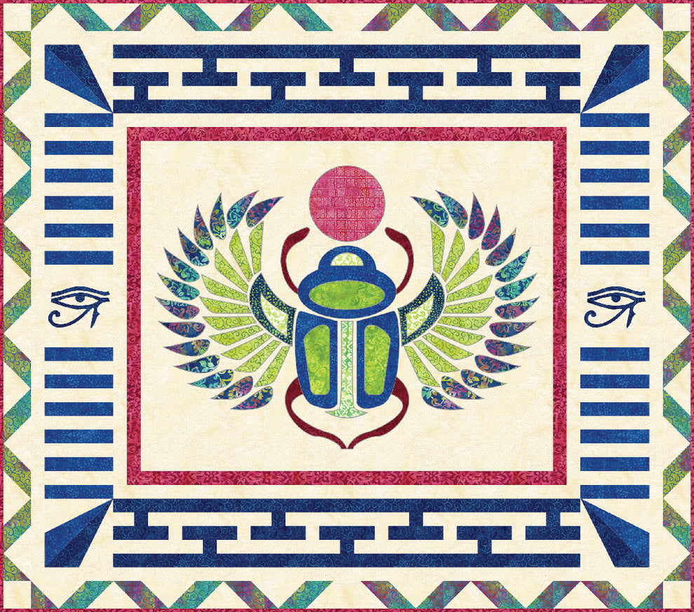Printable Scarab Pattern Ornate Scarab Quilt Pattern | Fabric Kit by Matthew Pridemore ...