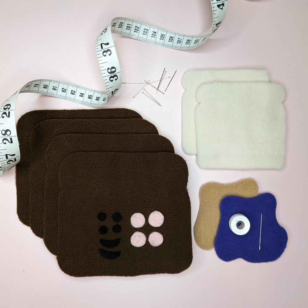 Peanut Butter and Jelly Felt Pillows Sewing Kit