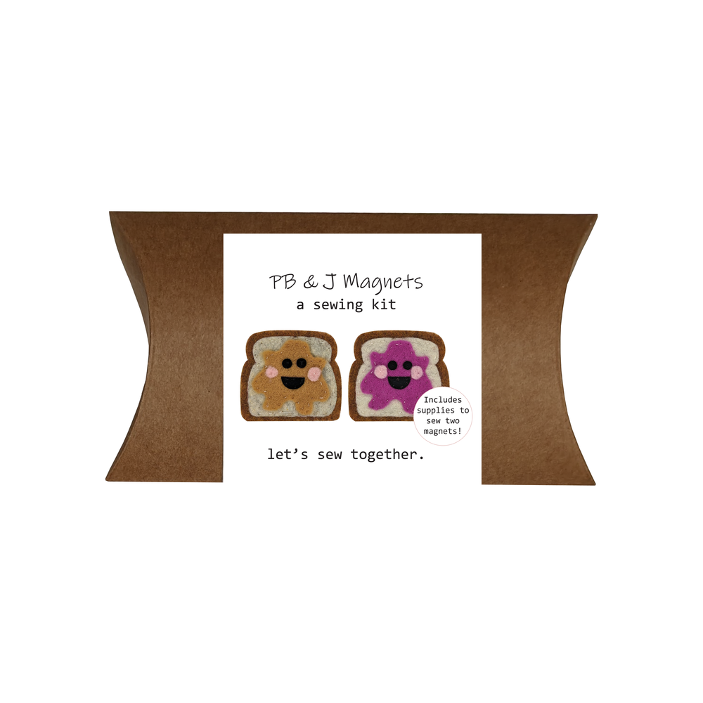 Peanut Butter and Jelley Felt Magnets Sewing Kit