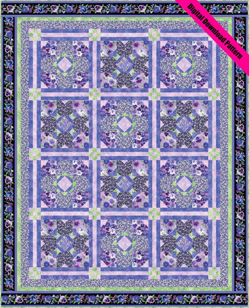 Pwhimsy Pattern Pansy Passion Quilt Pattern by Matthew Pridemore | The Whimsical ...